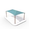 Rectangular Hip End Playground Shade Structure