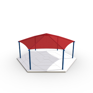 Hexagonal Hip End Playground Shade Structure
