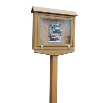 Small Hinged Message Center Cedar