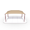 Rectangular Hip End Playground Shade Structure	