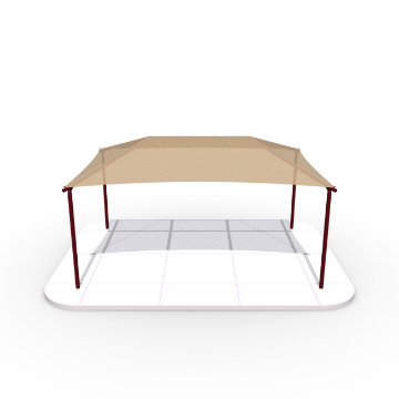Rectangular Hip End Playground Shade Structure	
