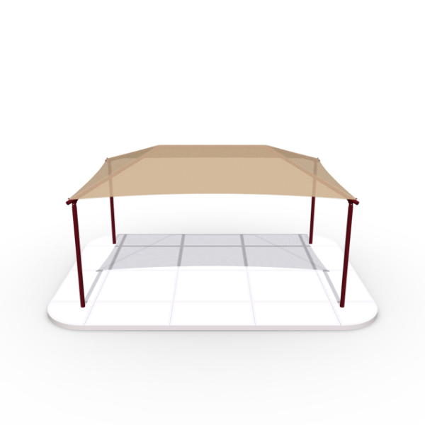 Rectangular Hip End Playground Shade Structure	