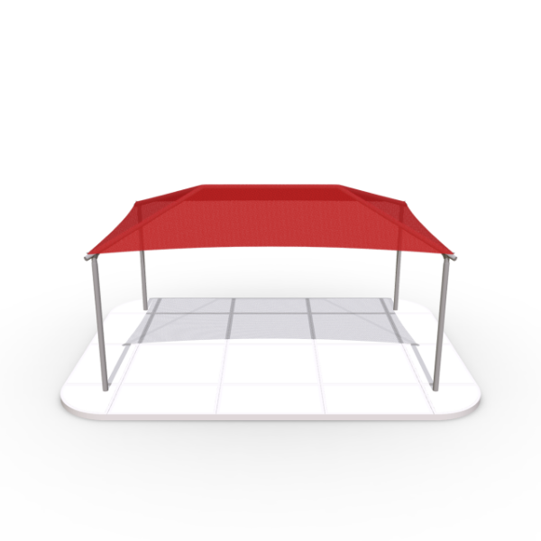 	Rectangular Hip End Playground Shade Structure
