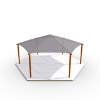 	Hexagonal Hip End Playground Shade Structure