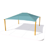 Square Hip End Shade Structure	