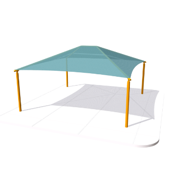 Square Hip End Shade Structure	