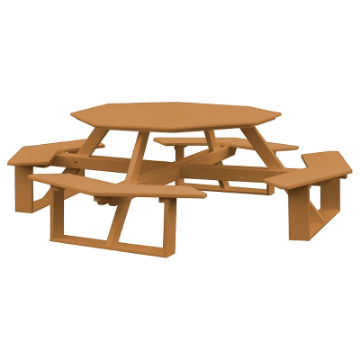 Octagonal Walk-In Picnic Table - Cedar