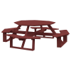 Octagonal Walk-In Picnic Table - Cherrywood