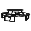 Octagonal Walk-In Picnic Table - Black