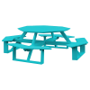 Octagonal Walk-In Picnic Table - Aruba Blue