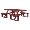 Rectangular Walk-In ADA Picnic Table - Cherrywood