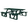 Rectangular Walk-In ADA Picnic Table - Turf Green