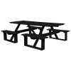 Rectangular Walk-In ADA Picnic Table - Black