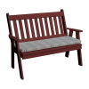 Traditional English Garden Bench With Back - Cherrywood