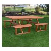 Rectangular Wood Walk-In ADA Picnic Table
