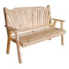 Wooden Fanback Garden Bench - Pine