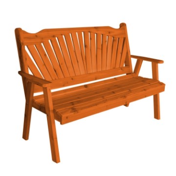 Wooden Fanback Garden Bench