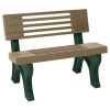 4 Ft. Recycled Plastic Bench With Back - Maintenance Free - Portable
