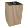 40 Gallon Recycled Plastic Square Trash Receptacle