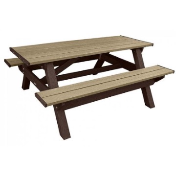 6 Ft Recycled Plastic Heavy Duty Picnic Table - Portable