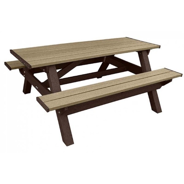 6 Ft Recycled Plastic Heavy Duty Picnic Table - Portable