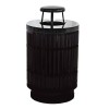 40 Gallon Powder Coated Steel Trash Can