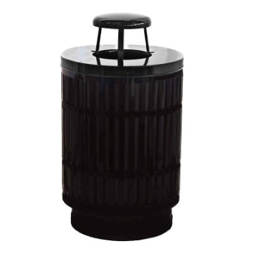 40 Gallon Powder Coated Steel Trash Can