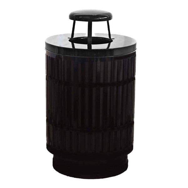 40 Gallon Powder Coated Steel Trash Can