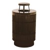 40 Gallon Powder Coated Steel Trash Can