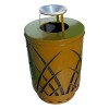 Sawgrass Trash Receptacle Round 40 Gallon Powder Coated Steel With Ash Top
