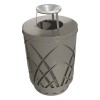 Sawgrass Trash Receptacle Round 40 Gallon Powder Coated Steel With Ash Top