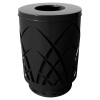 Sawgrass Trash Receptacle Round 40 Gallon Powder Coated Steel With Flat Top