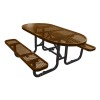 6 Ft. Oval Picnic Table - Thermoplastic Coated Steel