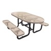 6 Ft. Oval Picnic Table - Thermoplastic Coated Steel