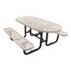6 Ft. Oval Picnic Table - Thermoplastic Coated Steel