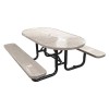 6 Ft. Oval Picnic Table - Thermoplastic Coated Steel