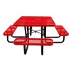 Square Thermoplastic Picnic Table - Expanded Metal