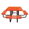 Square Thermoplastic Picnic Table - Expanded Metal