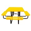 Square Thermoplastic Picnic Table - Expanded Metal