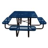 Square Thermoplastic Picnic Table - Expanded Metal