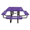 Square Thermoplastic Picnic Table - Expanded Metal