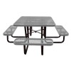 Square Thermoplastic Picnic Table - Expanded Metal