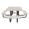 Square Thermoplastic Picnic Table - Expanded Metal