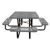 Square Thermoplastic Picnic Table - Expanded Metal