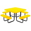 Square Thermoplastic Picnic Table - Perforated Style