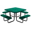 Square Thermoplastic Picnic Table - Perforated Style
