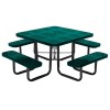 Square Thermoplastic Picnic Table - Perforated Style