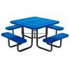 Square Thermoplastic Picnic Table - Perforated Style