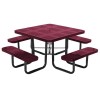 Square Thermoplastic Picnic Table - Perforated Style