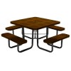 Square Thermoplastic Picnic Table - Perforated Style
